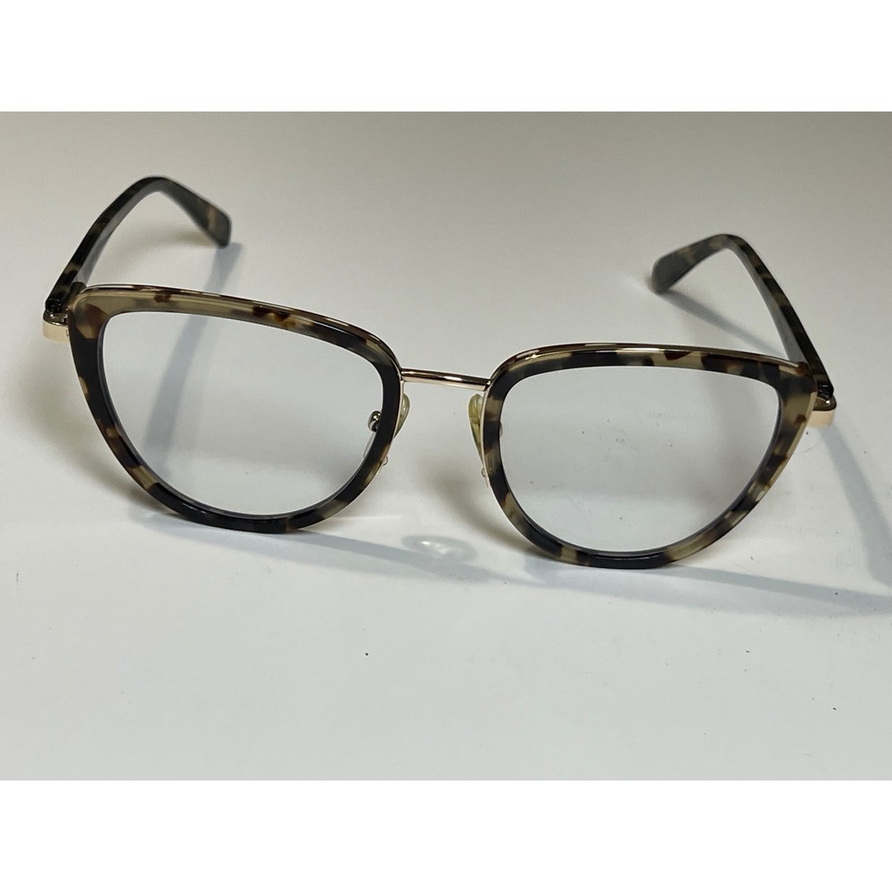 TIJN T1027 Tortoiseshell Cat Eye Eyeglass Frames only Gold Accents 51-19-145 C2